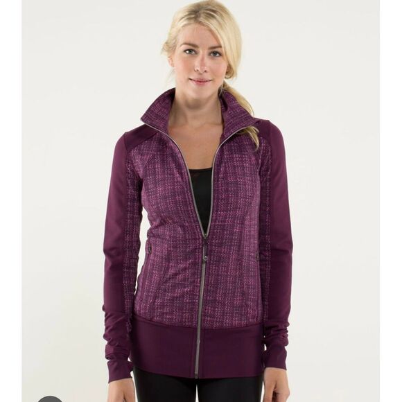 lululemon athletica Jackets & Blazers - Lululemon Nice Asana Purple Zip-Up Jacket – Size Small/Medium